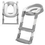 Baby Potty Seat with Ladder- GRAY - Image 2