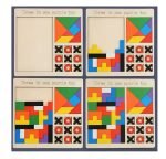 3 In 1 Wooden Jigsaw Block Puzzle Game With Tetris Tangram Tic Tac Toe - STEM Montessori Educational Gift for Kids - Early Learning Tangram Toy - Image 3
