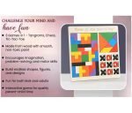 3 In 1 Wooden Jigsaw Block Puzzle Game With Tetris Tangram Tic Tac Toe - STEM Montessori Educational Gift for Kids - Early Learning Tangram Toy - Image 8
