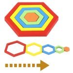 Montessori Wooden Geometric Shape Puzzle Board- 6 PCS - Image 8