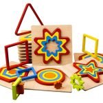 Montessori Wooden Geometric Shape Puzzle Board- 6 PCS