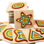 Montessori Wooden Geometric Shape Puzzle Board- 6 PCS - Image 4