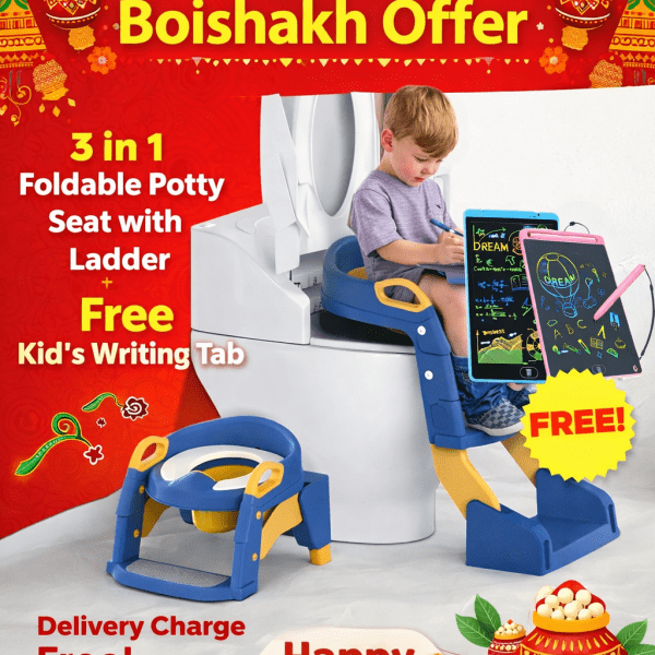 3-in-1 Foldable Toilet with Step Stool Ladder for Kids